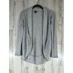 Aeropostale‎ Cardigan Sweater Size XS Gray Marled Open Front Round Hem